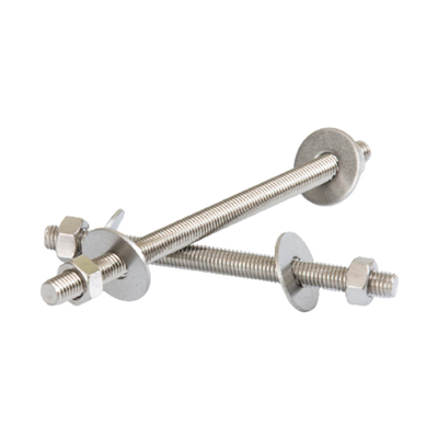 Pair Threaded Screw Bolts And Nuts Set